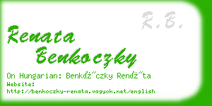 renata benkoczky business card